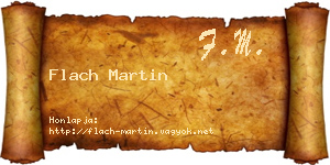 Flach Martin névjegykártya